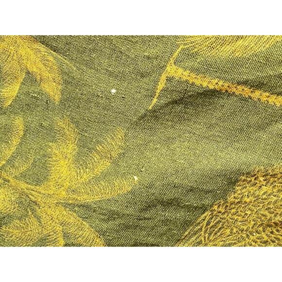 JUAN DE DIOS Sz M/L Ermita Wrap Around Midi Dress Green Palms Linen - Picture 5 of 16